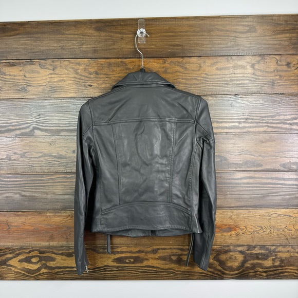 All Saints Dalby Biker Lamb Leather jacket - Picture 6 of 8